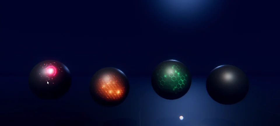 Holo Shield for Godot showing red and orange impact reactions across holographic energy shields.